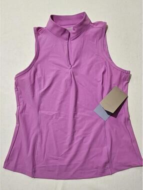 AVIA Women's Purple Sleeveless Half-Zip Athletic Top Size L